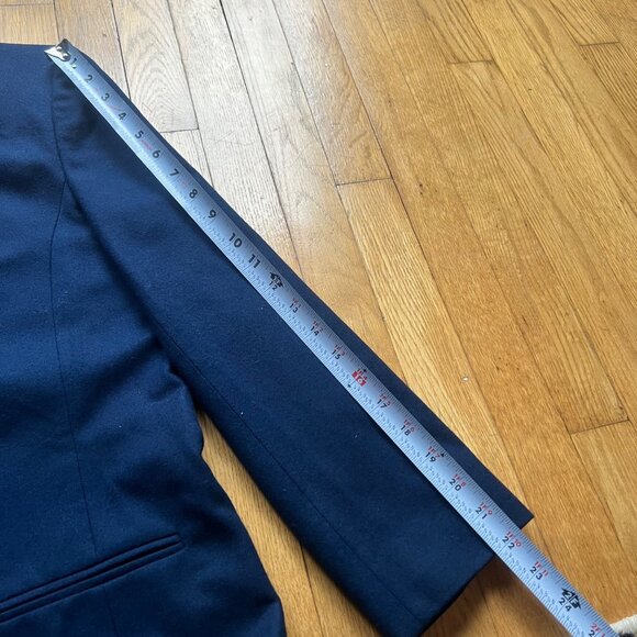 Vintage Pendleton Size 6 Navy Classic Preppy Pure Virgin Wool Notch Neck Blazer - Picture 9 of 14